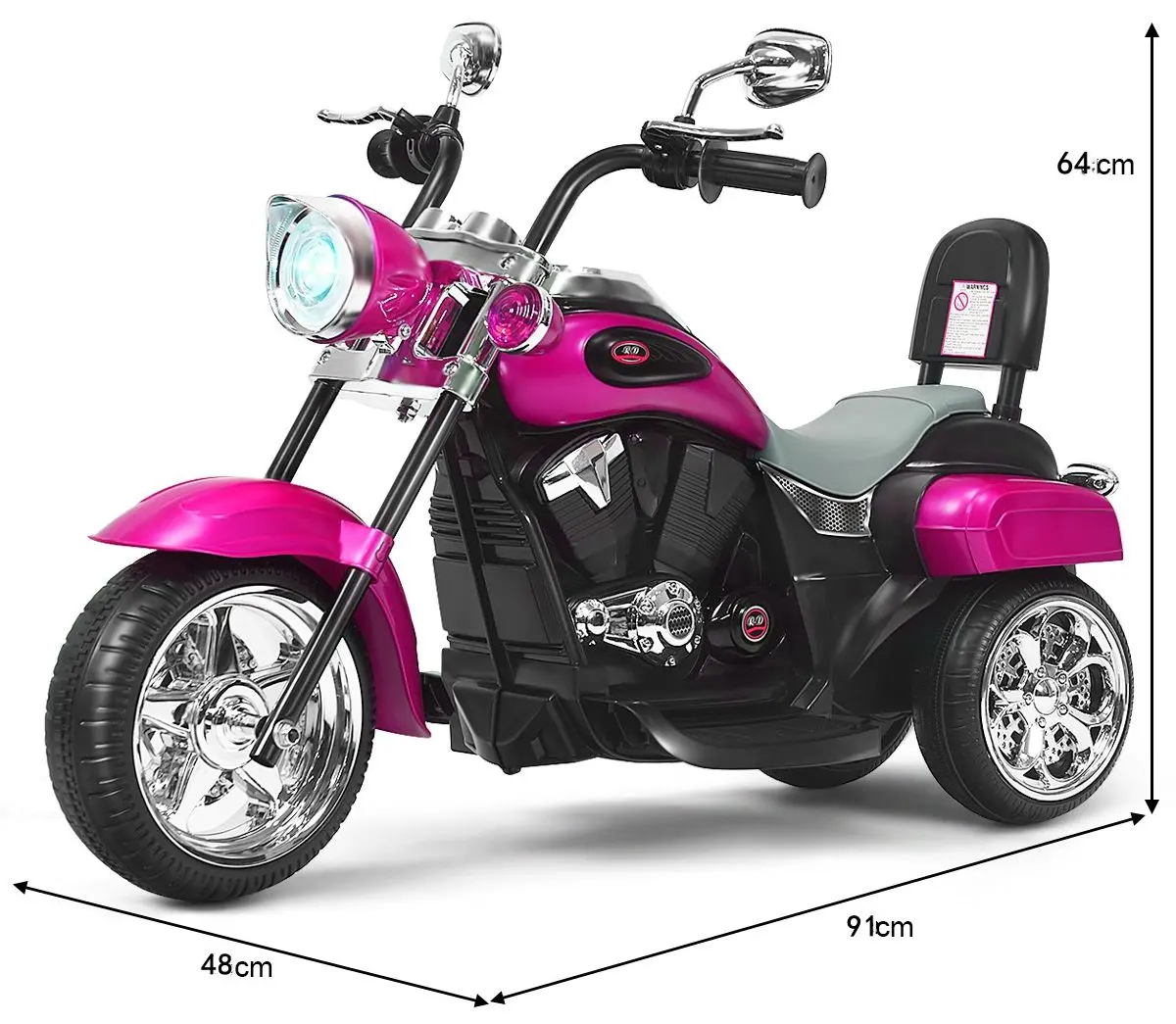 Motocicleta electrica Costway TY327686DE-MS (Red Pink)