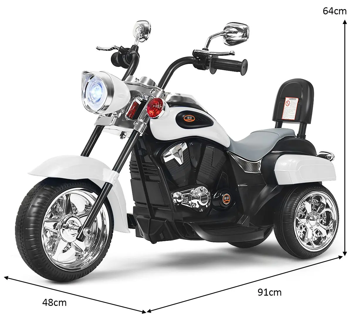Motocicleta electrica Costway TY327686DE-WH (White)