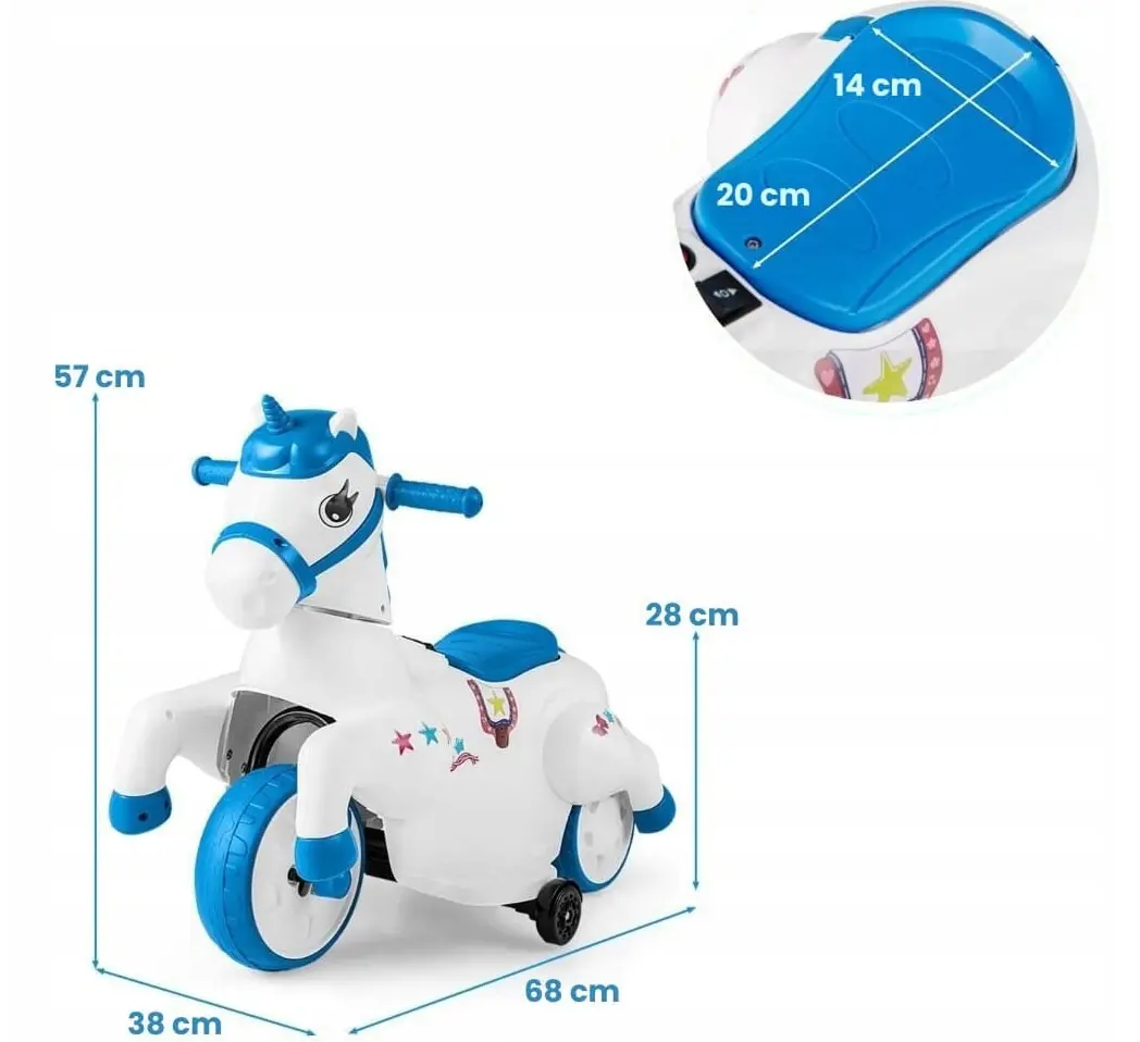Motocicleta electrica Costway TQ10241DE-NY (White/Blue)