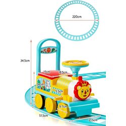 Электропоезд с рельсами Costway TQ10089DE-BL (Blue/Yellow) Thumb