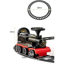 Tren electric cu șine Costway TQ10089DE-DK (Red/Black) Thumb