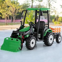 Tractor electric cu remorca Costway TQ10189DE-GN (Green) Thumb