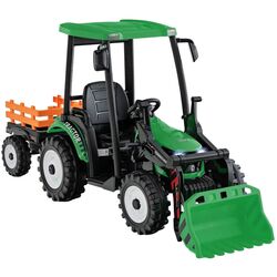 Tractor electric cu remorca Costway TQ10189DE-GN (Green)