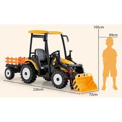 Tractor electric cu remorca Costway TQ10189DE-YW (Yellow) Thumb