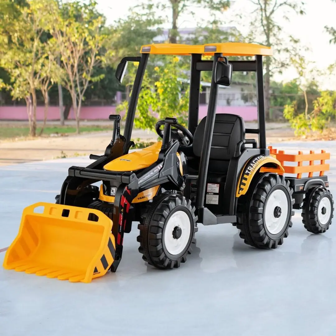 Tractor electric cu remorca Costway TQ10189DE-YW (Yellow) - 3
