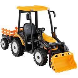 Tractor electric cu remorca Costway TQ10189DE-YW (Yellow)