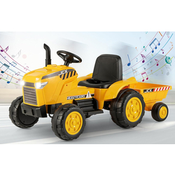 Электротрактор с прицепом Costway TQ10192DE-YW (Yellow) Thumb