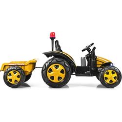 Tractor electric cu remorca Costway TQ10225DE-HS (Black/Yellow) Thumb