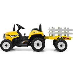 Tractor electric cu remorca Costway TQ10279DE-YW (Yellow/Black) Thumb