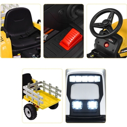 Tractor electric cu remorca Costway TQ10279DE-YW (Yellow/Black) Thumb