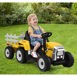 Tractor electric cu remorca Costway TQ10279DE-YW (Yellow/Black) Thumb