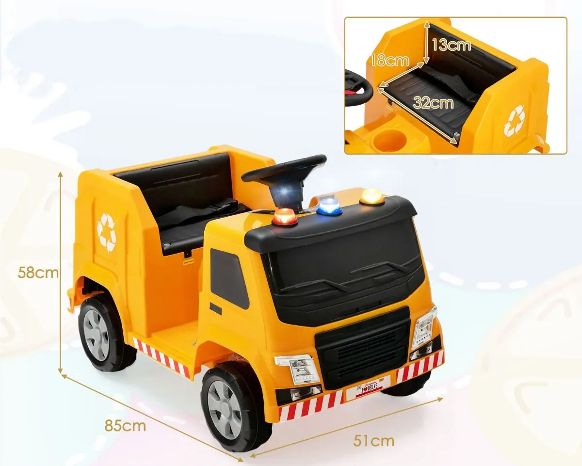 Camion de gunoi electric Costway TQ10129DE-YW (Yellow) - 2