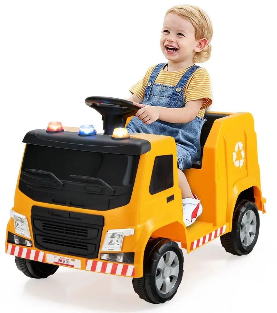 Camion de gunoi electric Costway TQ10129DE-YW (Yellow) - 3