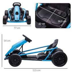 Kart electric Homcom 370-303V90BU (Blue) Thumb