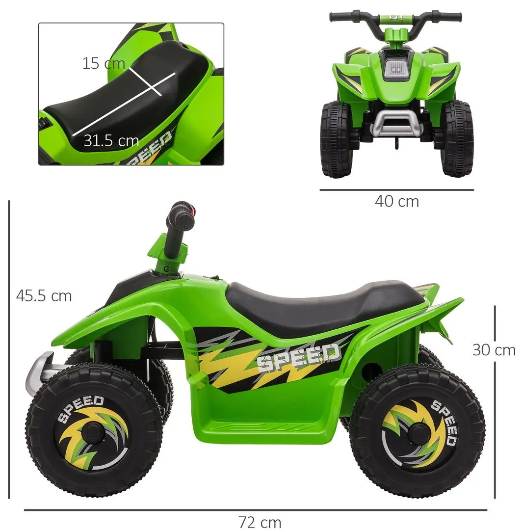 Электроквадроцикл Homcom 370-166V90GN (Green)