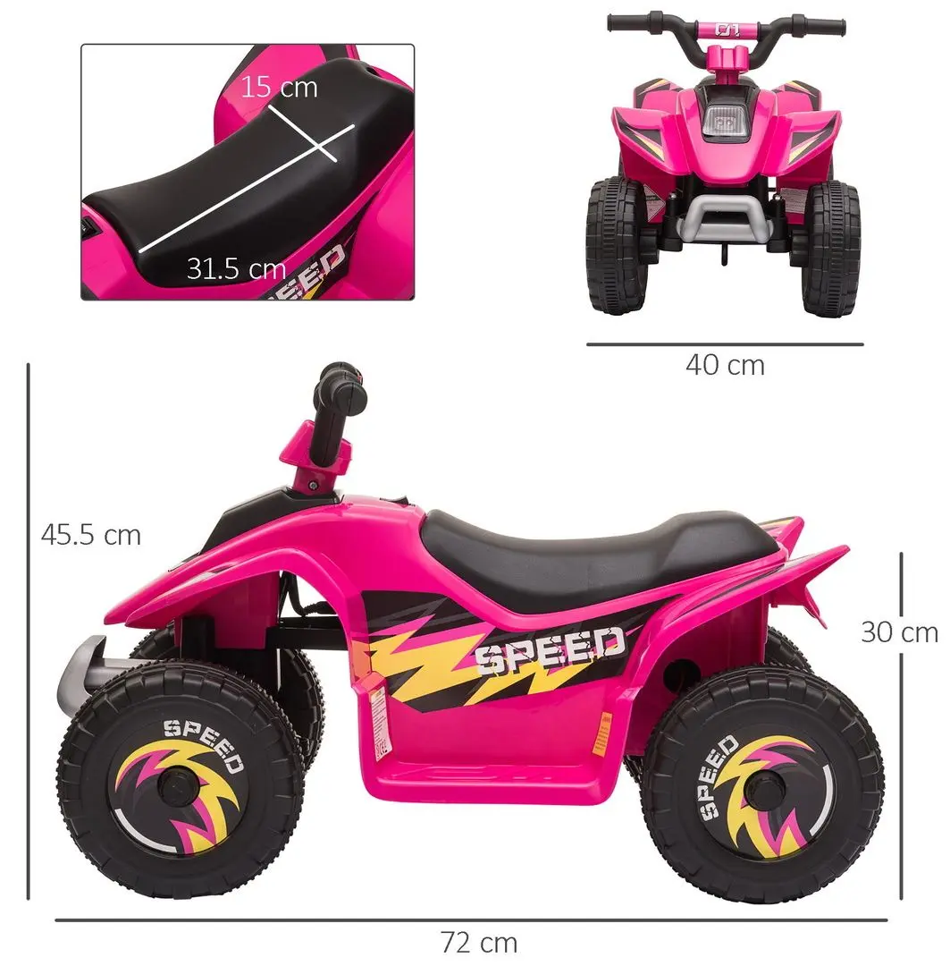 Электроквадроцикл Homcom 370-166V90PK (Pink)