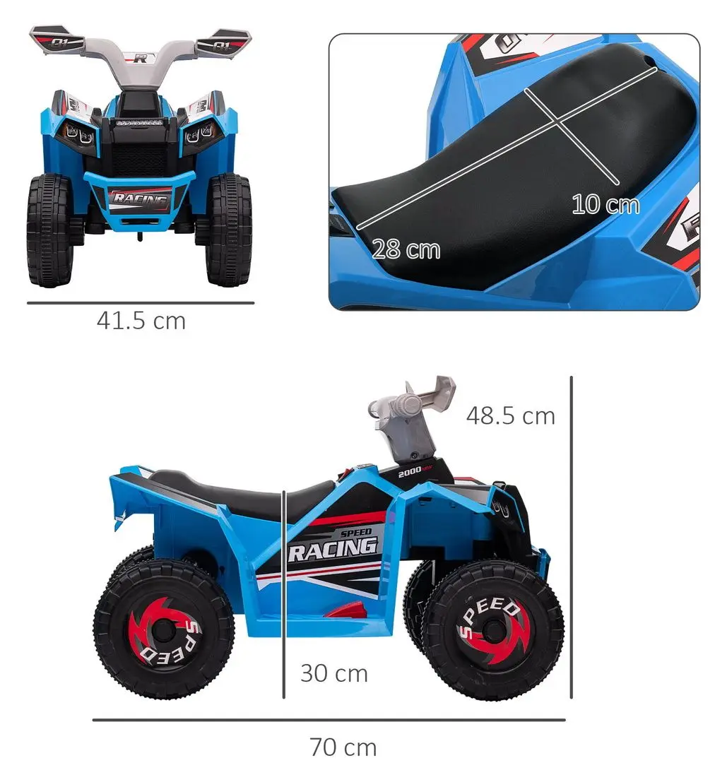 ATV electric Homcom 370-278V90BU (Blue)