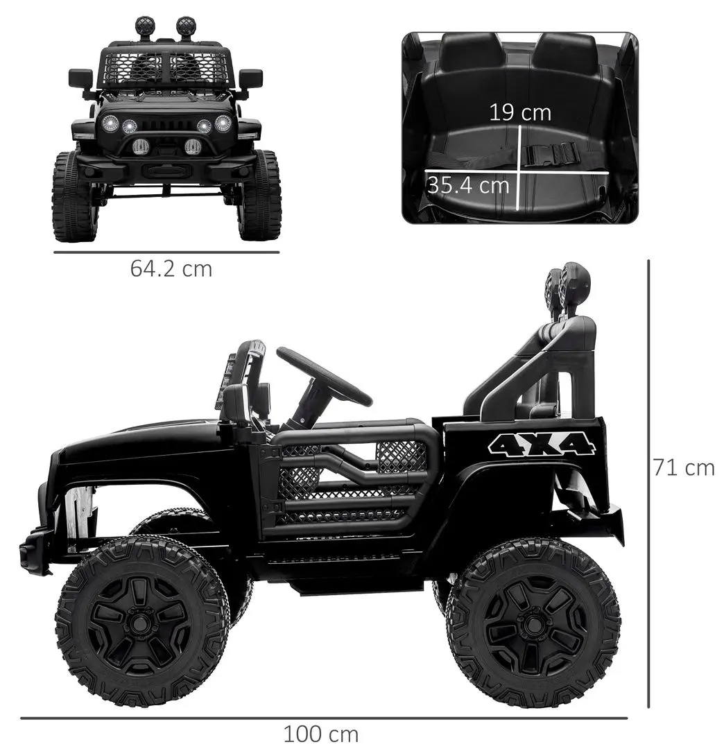Masinuta electrica Homcom 370-150V90BK (Black)