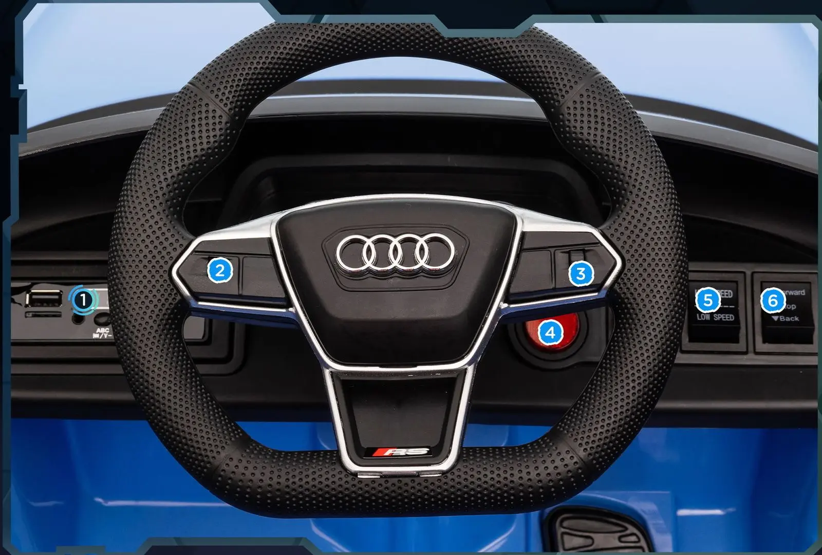 Электромобиль Homcom 370-220V90BU (Blue)