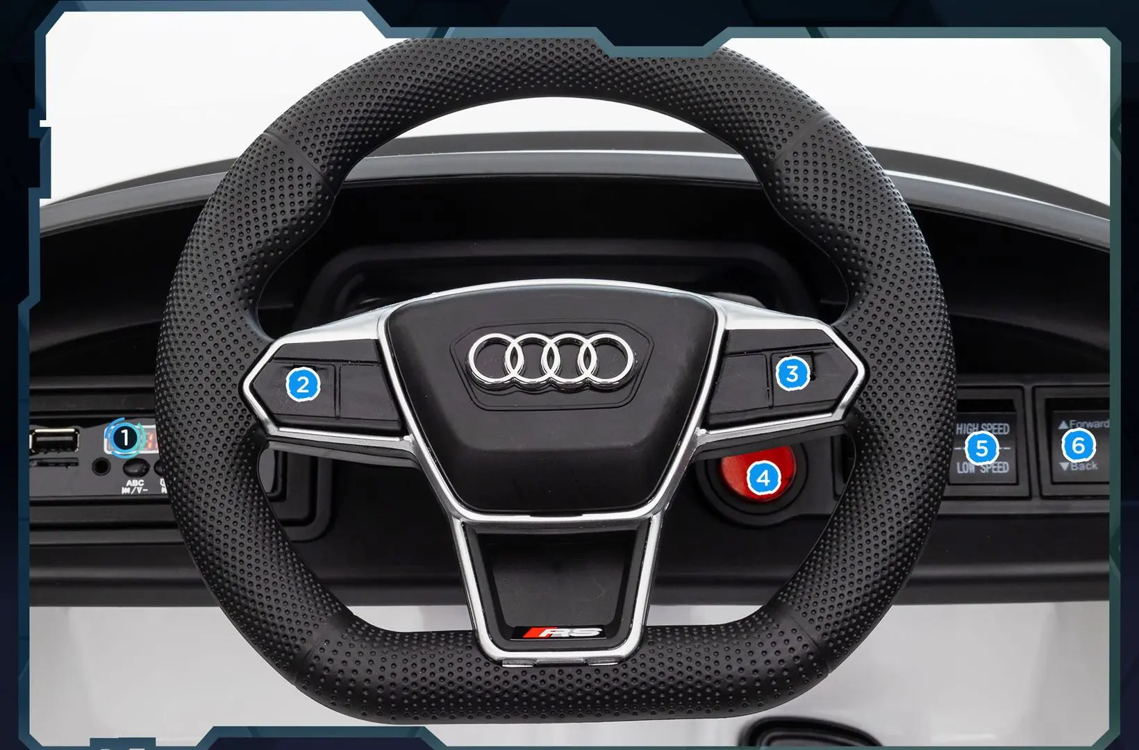 Masinuta electrica Homcom 370-220V90WT (White)