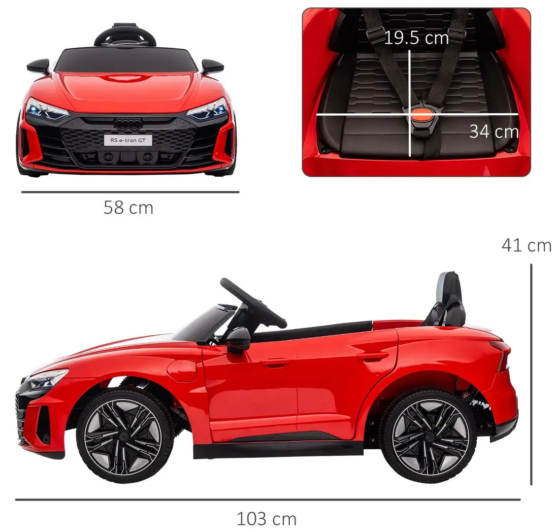 Masinuta electrica Homcom Audi 370-220V90RD (Red)