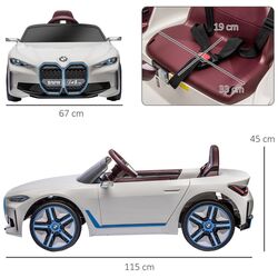 Электромобиль Homcom BMW i4 370-294V90WT (White) Thumb