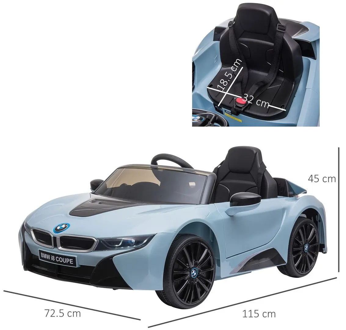 Электромобиль Homcom BMW I8 Coupe 370-118V90 (Blue) - 3