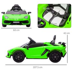 Masinuta electrica Homcom Lamborghini 370-306V90GN (Green) Thumb