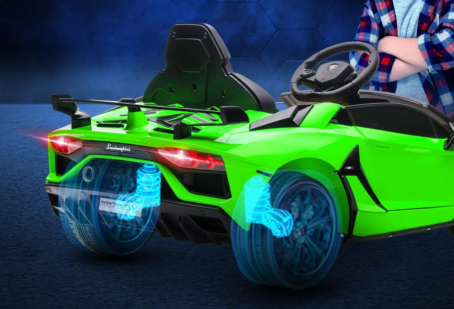 Masinuta electrica Homcom Lamborghini 370-306V90GN (Green)