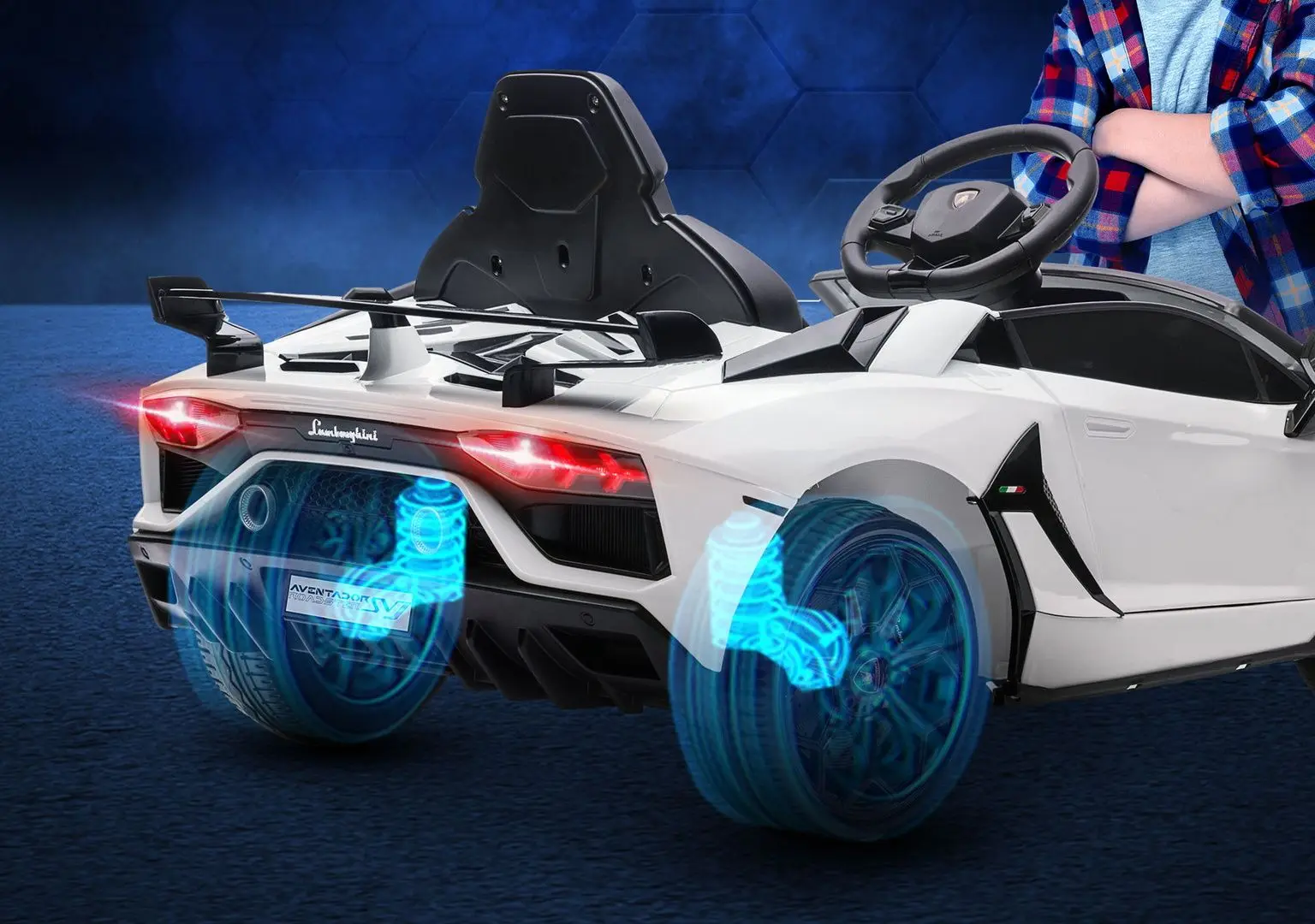 Masinuta electrica Homcom Lamborghini 370-306V90WT (White)