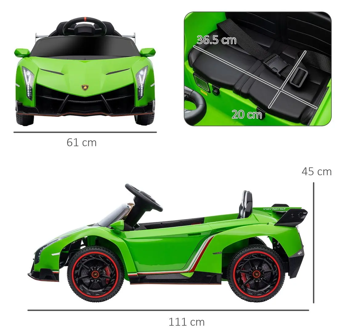 Masinuta electrica Homcom Lamborghini Veneno 370-279V90GN (Green)