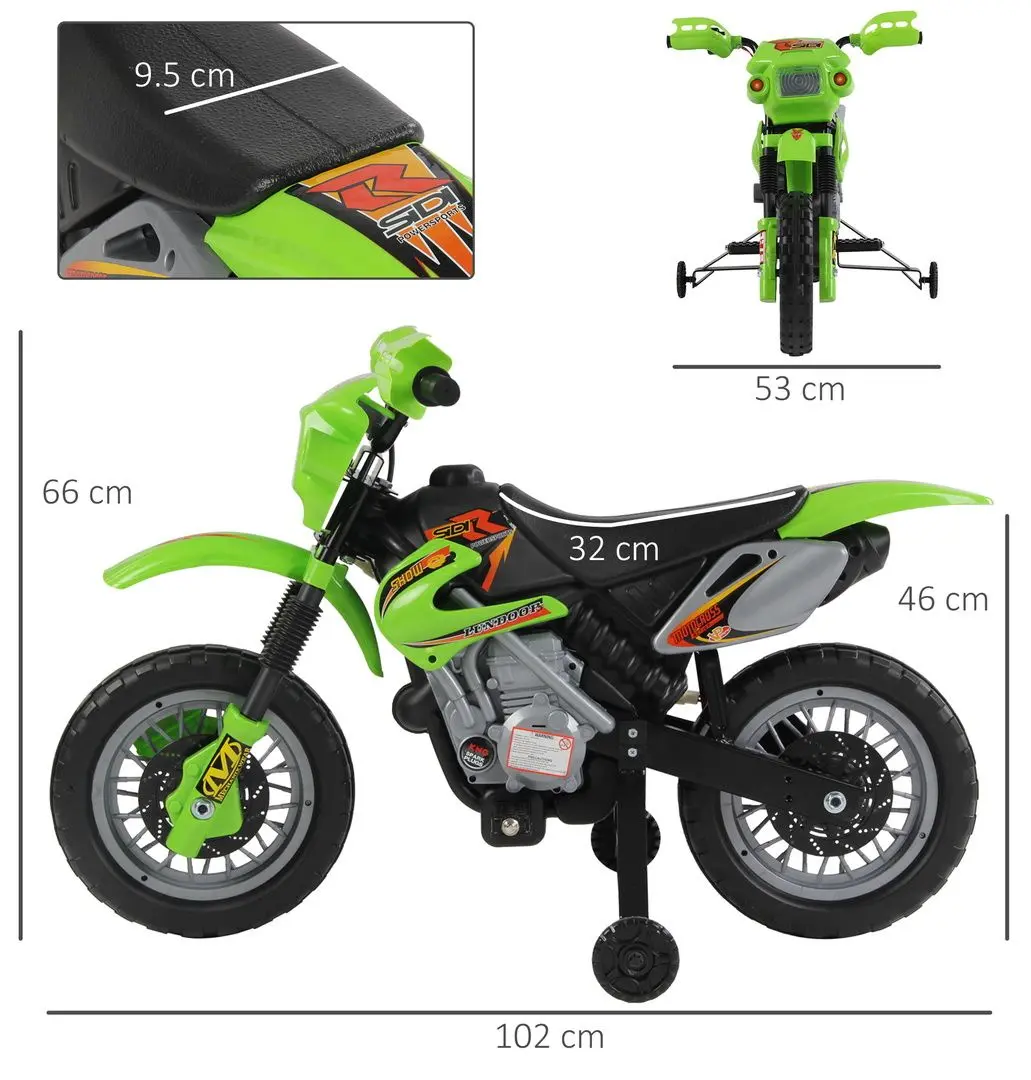 Motocicleta electrica Homcom 301-043GN (Green) - 7
