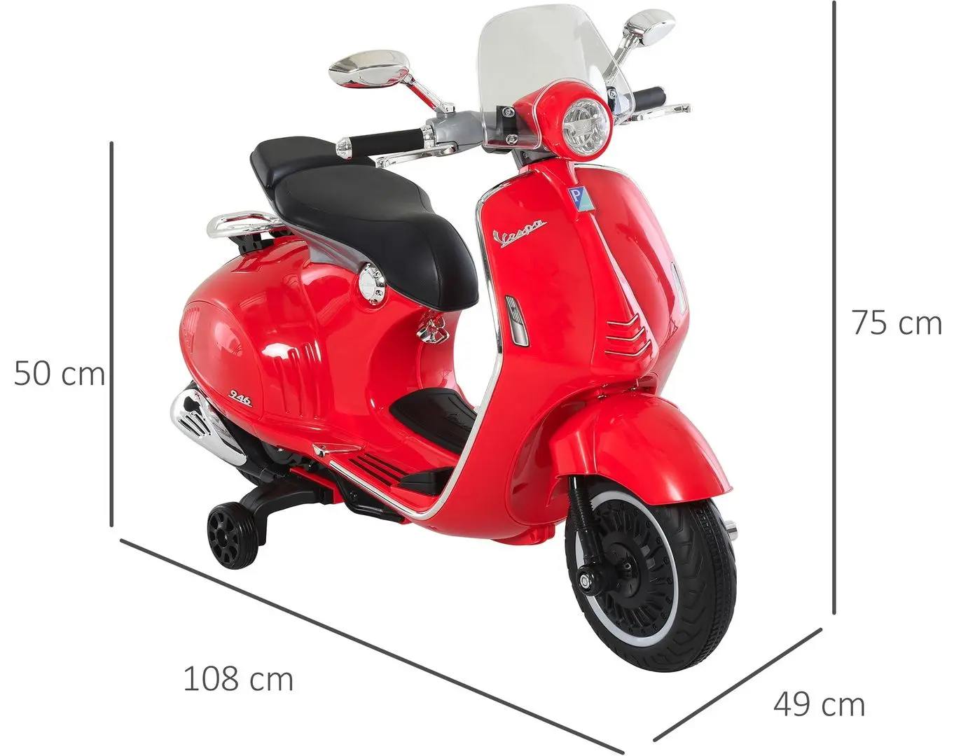 Motocicleta electrica Homcom 370-115RD (Red)