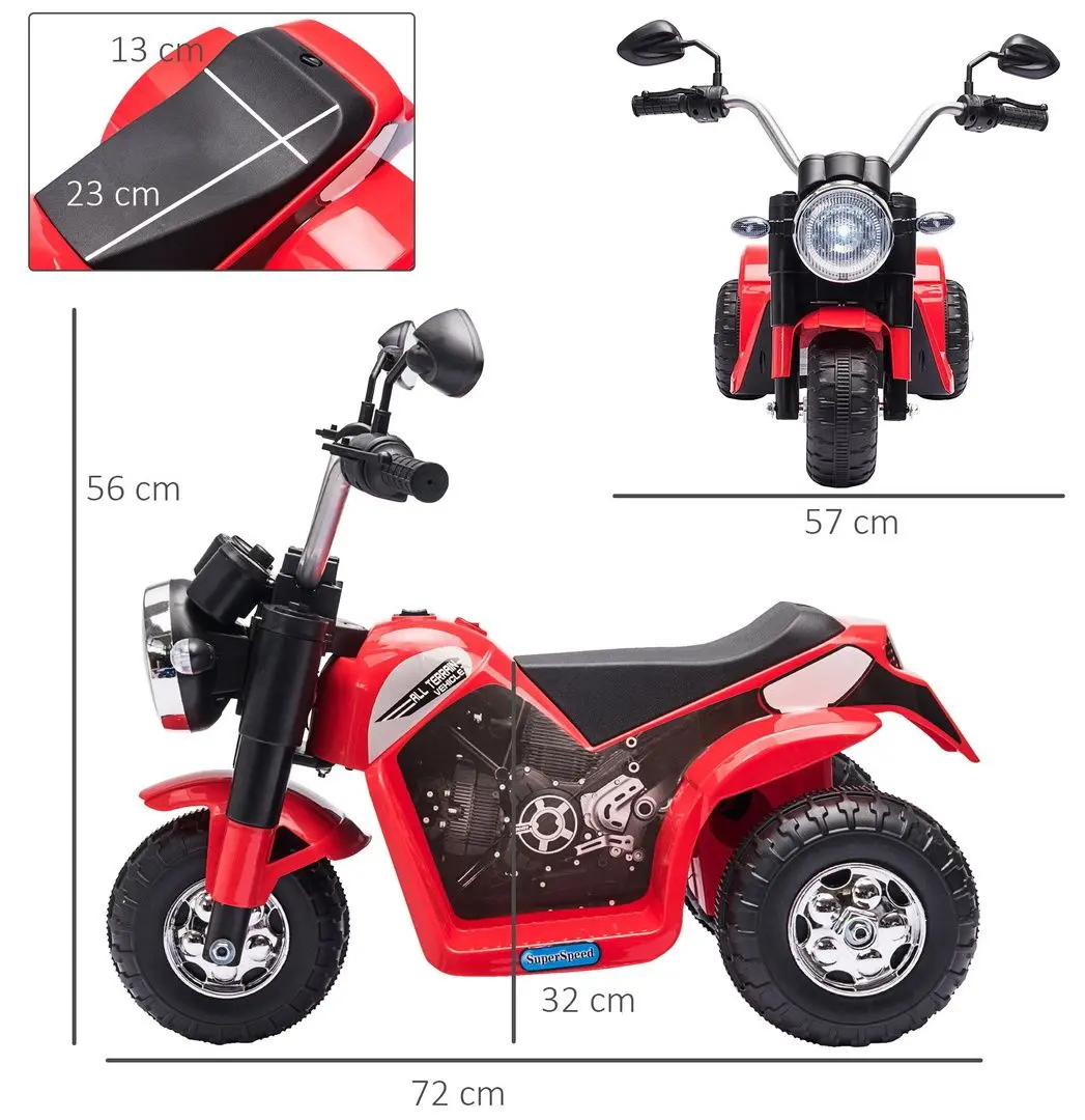Motocicleta electrica Homcom 370-188V90RD (Red)