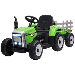 Tractor electric cu remorca Homcom 370-281V90GN (Green)