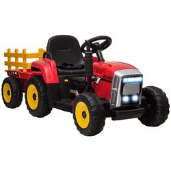 Tractor electric cu remorca Homcom 370-281V90RD (Red) Thumb