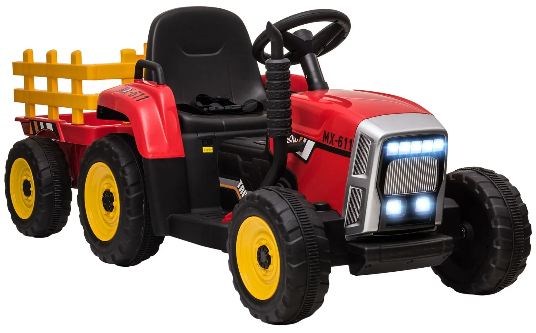 Tractor electric cu remorca Homcom 370-281V90RD (Red)