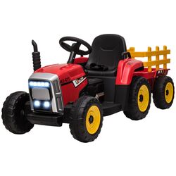 Tractor electric cu remorca Homcom 370-281V90RD (Red)