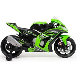 Motocicleta electrica Injusa Kawasaki ZX10 12V (Green/Black) Thumb