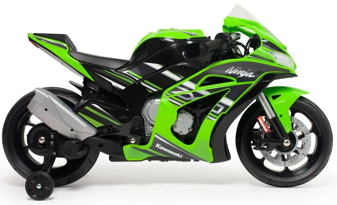 Motocicleta electrica Injusa Kawasaki ZX10 12V (Green/Black)