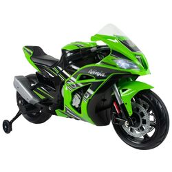 Motocicleta electrica Injusa Kawasaki ZX10 12V (Green/Black)