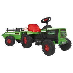 Tractor electric cu remorca Injusa Basic Tractor 6V (Green/Red)