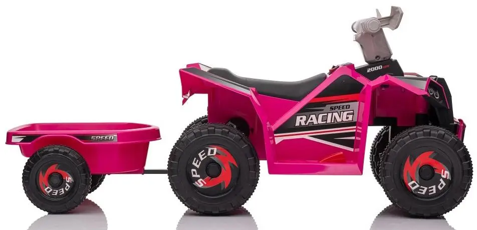 ATV electric cu remorcă Lean Cars XMX630T (Pink) - 3