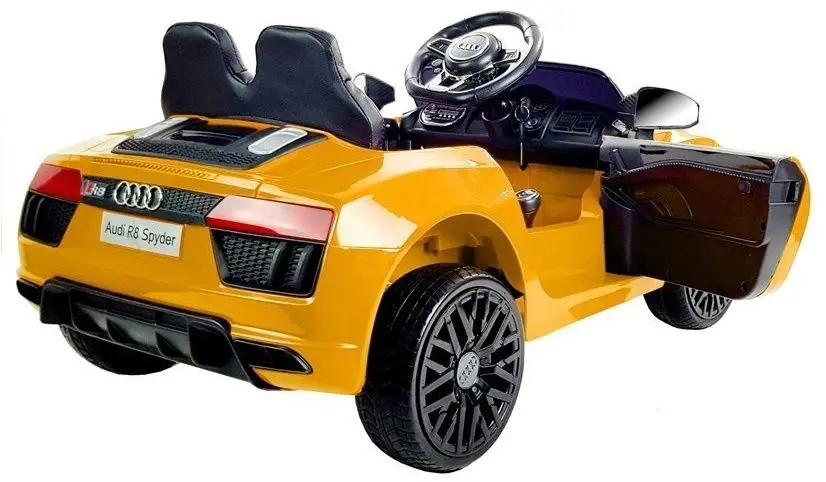 Masinuta electrica Lean Cars Audi R8 Spyder (Yellow Painted) - 4