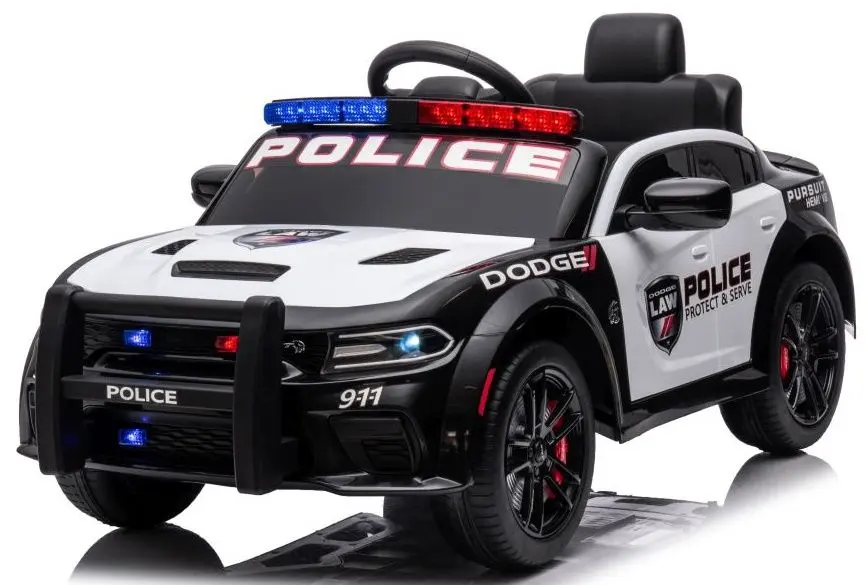 Masinuta electrica Lean Cars Dodge Charger Police (White/Black) - 3