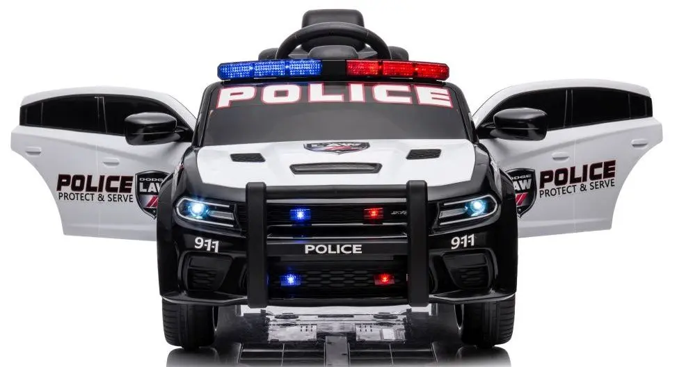 Masinuta electrica Lean Cars Dodge Charger Police (White/Black) - 5
