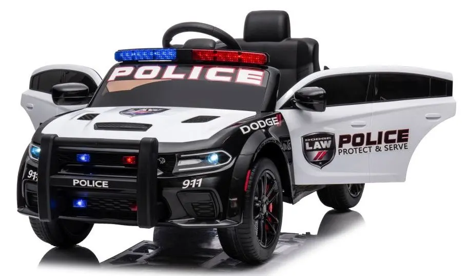 Masinuta electrica Lean Cars Dodge Charger Police (White/Black) - 6