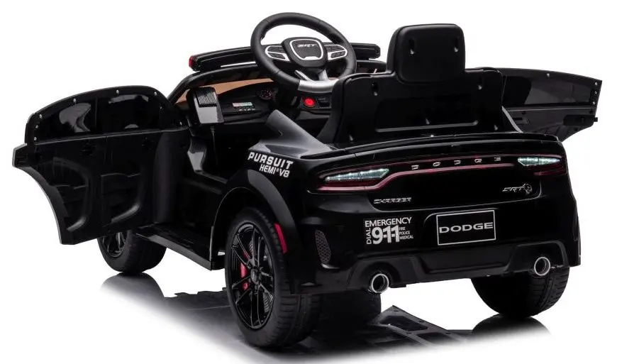 Masinuta electrica Lean Cars Dodge Charger Police (White/Black) - 7