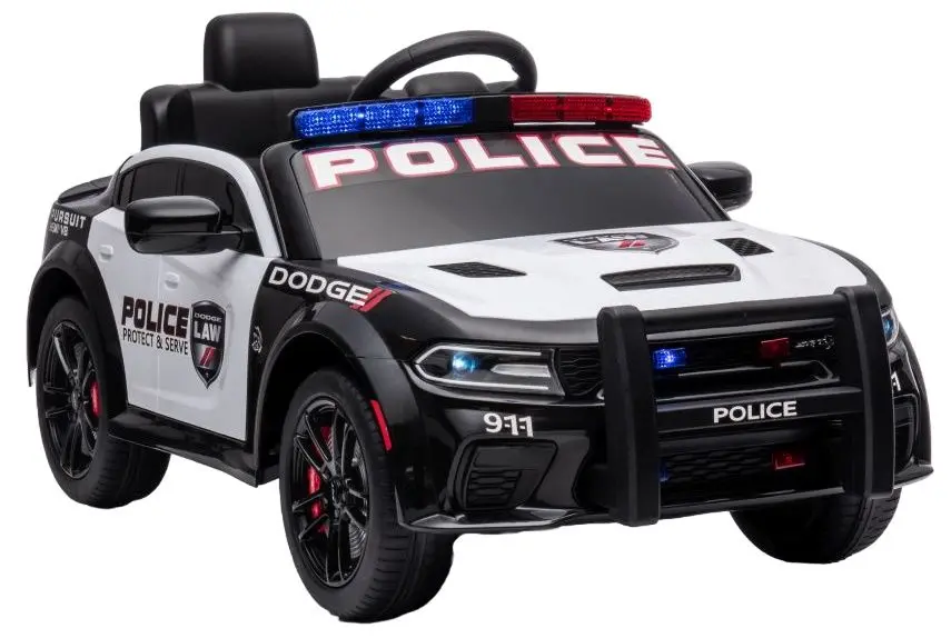 Masinuta electrica Lean Cars Dodge Charger Police (White/Black)