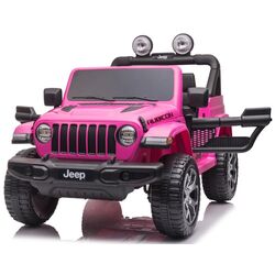 Masinuta electrica Lean Cars Jeep Wrangler Rubicon DK-JWR555 (Pink) Thumb